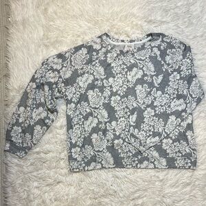 Floral Gray Women's Sweater